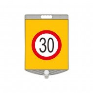 Azami Hız 30 Tabelası 340X400mm Ppc Uyarı Levhası