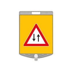 İki Yönlü Trafik Tabelası 340X400mm Ppc Uyarı Levhası