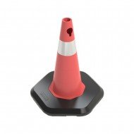 500mm Pvc Trafik Konisi - Pvc Ağırlıklı - Tek Reflektifli