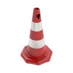 500mm Pvc Trafik Konisi - Çift Reflektifli 
