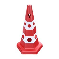 Kedi Gözlü Trafik Konisi 650 mm (Ağırlıklı)