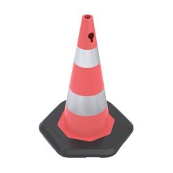 700mm Pvc Trafik Konisi - Pvc Ağırlıklı - Çift Reflektifli