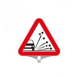 Mıcırlı Yol Üçgen Levha 390mm