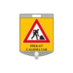 Dikkat Çalışma Var Kare Levha 300x300 mm