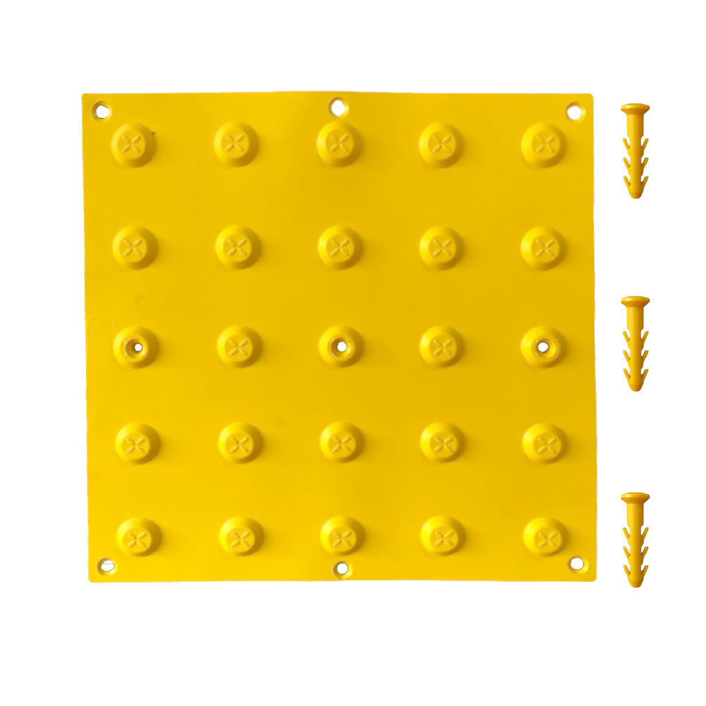 30x30 cm Sarı Termoplastik Poliüretan (TPU) Uyarıcı Yüzey (Ekonomik) + 5 Adet Kama Vida