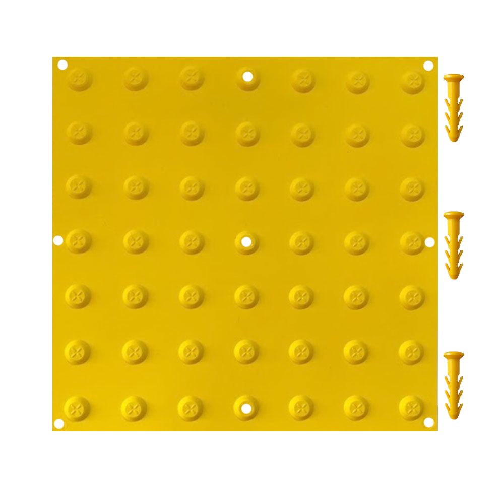 40x40 cm Sarı Termoplastik Poliüretan (TPU) Uyarıcı Yüzey (Ekonomik) + 5 Adet Kama Vida